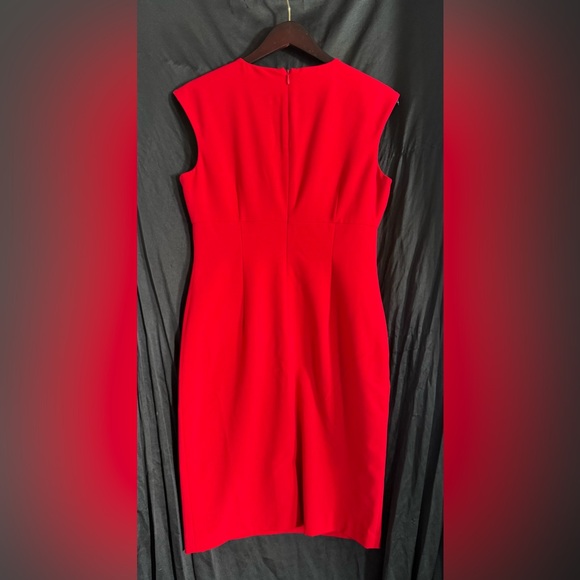 Calvin Klein Red Cap-sleeve Dress - Picture 2 of 4
